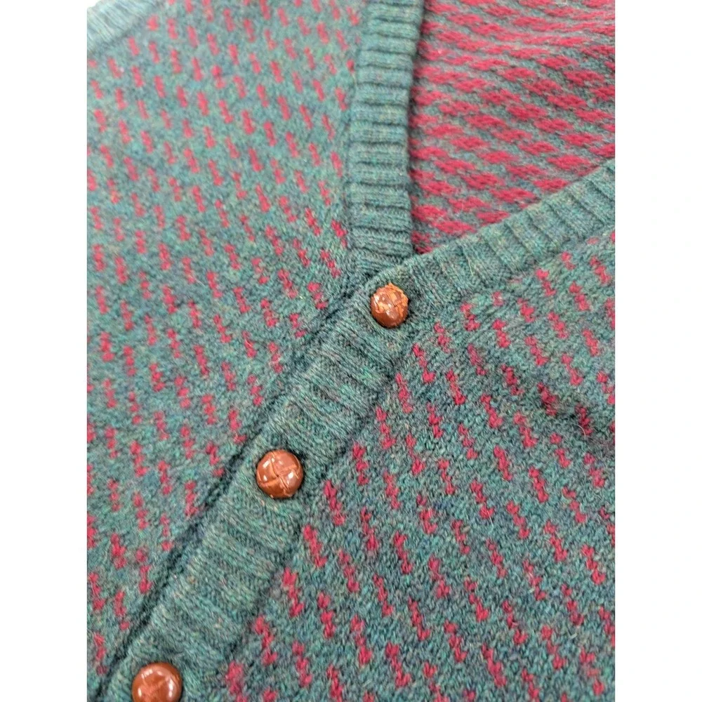 Vintage Cricket Shetland Wool Green Mens Medium traditional woollen Sweater Vest